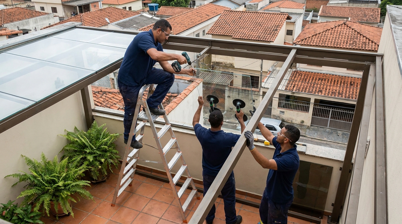 Cobertura de Vidro em Santa Maria‑RS